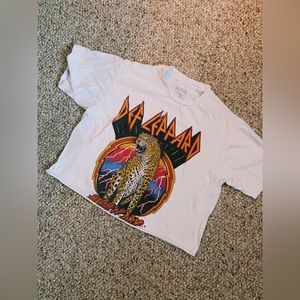 Def Leppard cropped t-shirt